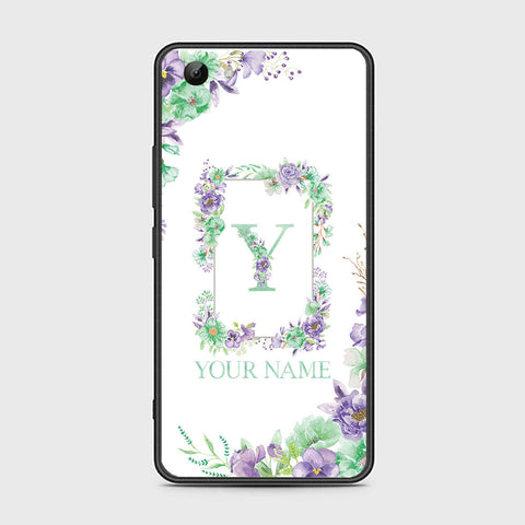 Vivo Y81 Cover- Personalized Alphabet Series - HQ Ultra Shine Premium Infinity Glass Soft Silicon Borders Case