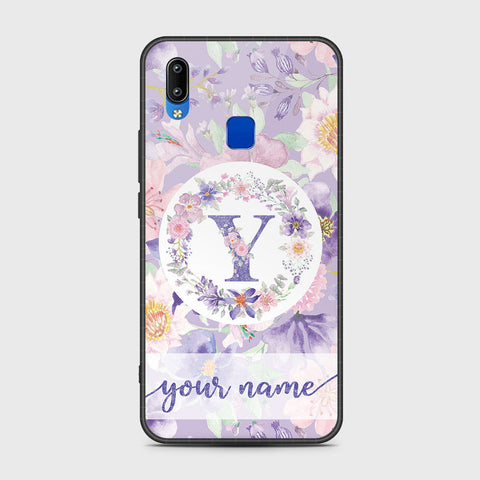 Vivo Y91i Cover- Personalized Alphabet Series - HQ Ultra Shine Premium Infinity Glass Soft Silicon Borders Case