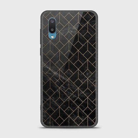 Samsung Galaxy A02 Cover - Black Marble Series - HQ Ultra Shine Premium Infinity Glass Soft Silicon Borders Case