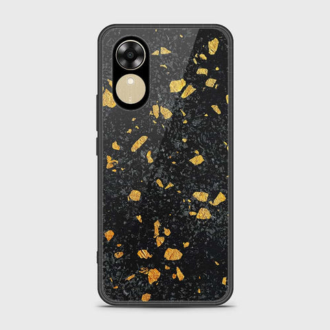 Oppo A17k Cover- Black Marble Series - HQ Ultra Shine Premium Infinity Glass Soft Silicon Borders Case