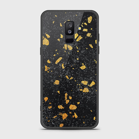 Samsung Galaxy A6 Plus 2018 Cover- Black Marble Series - HQ Ultra Shine Premium Infinity Glass Soft Silicon Borders Case