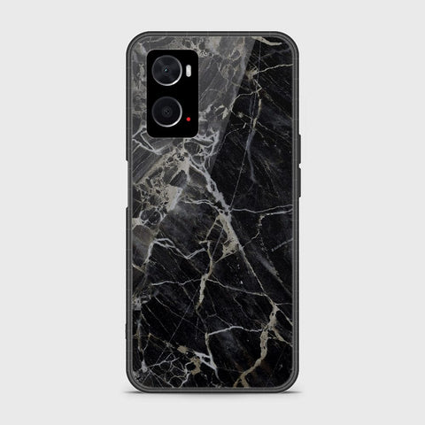Oppo A36 Cover- Black Marble Series - HQ Ultra Shine Premium Infinity Glass Soft Silicon Borders Case