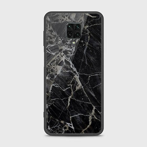 Xiaomi Redmi Note 9S Cover - Black Marble Series - HQ Ultra Shine Premium Infinity Glass Soft Silicon Borders Case