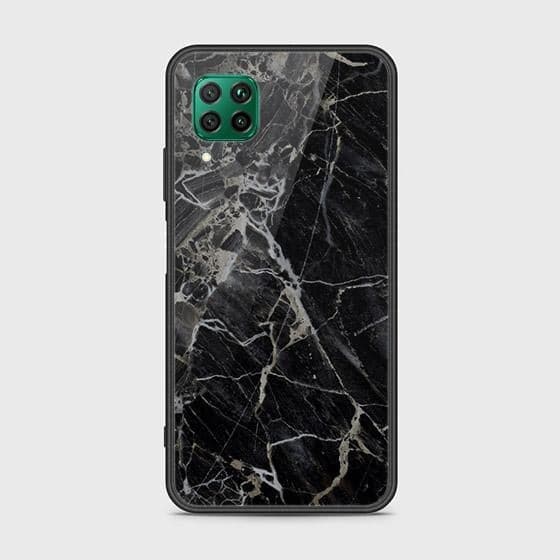 Huawei Nova 6 SE Cover - Black Marble Series - HQ Ultra Shine Premium Infinity Glass Soft Silicon Borders Case