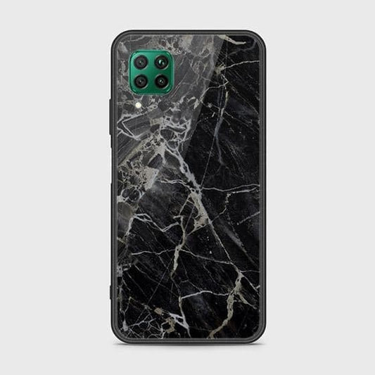 Huawei Nova 7i Cover - Black Marble Series - HQ Ultra Shine Premium Infinity Glass Soft Silicon Borders Case