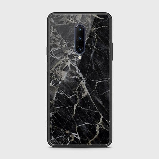 OnePlus 7 Pro Cover - Black Marble Series - HQ Ultra Shine Premium Infinity Glass Soft Silicon Borders Case