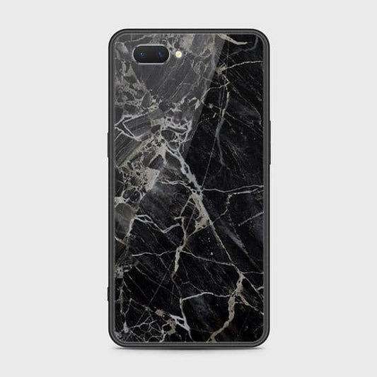 Oppo A12e Cover - Black Marble Series - HQ Ultra Shine Premium Infinity Glass Soft Silicon Borders Case
