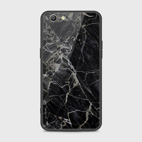 Oppo A39 Cover - Black Marble Series - HQ Ultra Shine Premium Infinity Glass Soft Silicon Borders Case