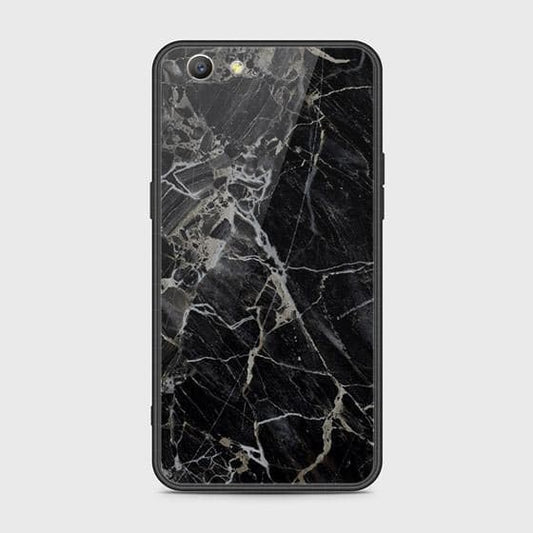 Oppo F1S Cover - Black Marble Series - HQ Ultra Shine Premium Infinity Glass Soft Silicon Borders Case