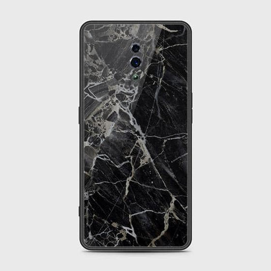 Oppo Reno Cover - Black Marble Series - HQ Ultra Shine Premium Infinity Glass Soft Silicon Borders Case