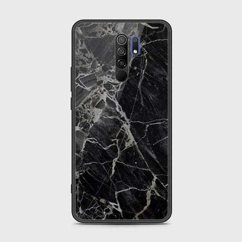 Xiaomi Poco M2 Cover - Black Marble Series - HQ Ultra Shine Premium Infinity Glass Soft Silicon Borders Case