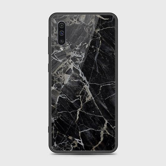 Samsung Galaxy A30s Cover - Black Marble Series - HQ Ultra Shine Premium Infinity Glass Soft Silicon Borders Case