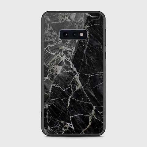 Samsung Galaxy S10e Cover - Black Marble Series - HQ Ultra Shine Premium Infinity Glass Soft Silicon Borders Case