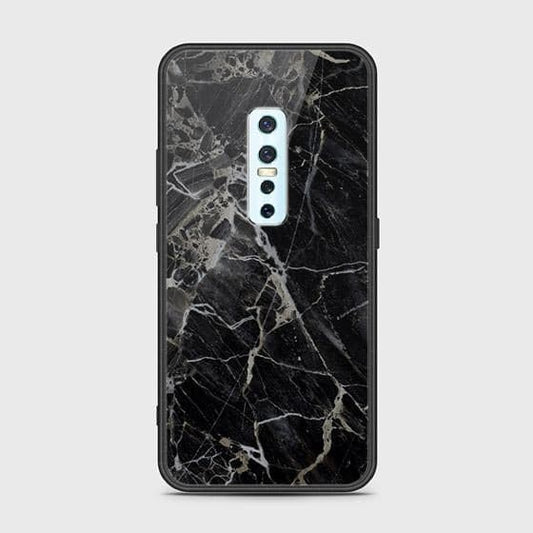 Vivo V17 Pro Cover - Black Marble Series - HQ Ultra Shine Premium Infinity Glass Soft Silicon Borders Case