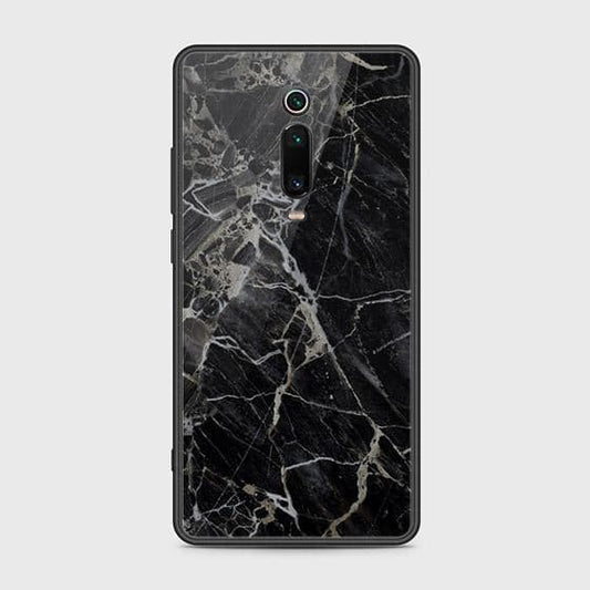 Xiaomi Mi 9T Cover - Black Marble Series - HQ Ultra Shine Premium Infinity Glass Soft Silicon Borders Case