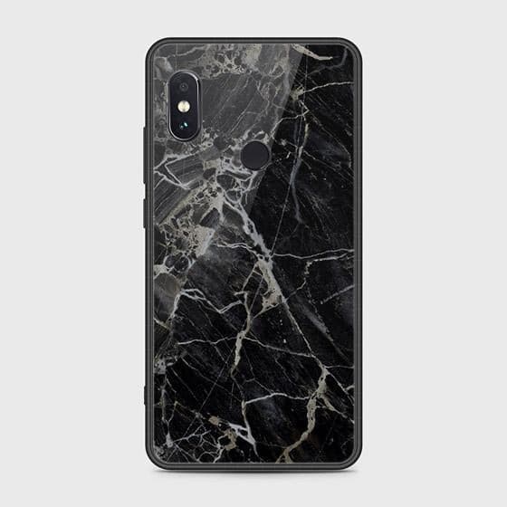 Xiaomi Redmi Note 5 Pro Cover - Black Marble Series - HQ Ultra Shine Premium Infinity Glass Soft Silicon Borders Case