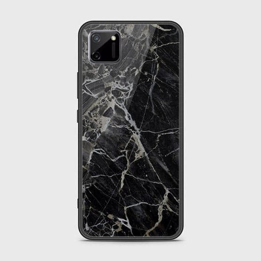 Realme C11 Cover - Black Marble Series - HQ Ultra Shine Premium Infinity Glass Soft Silicon Borders Case