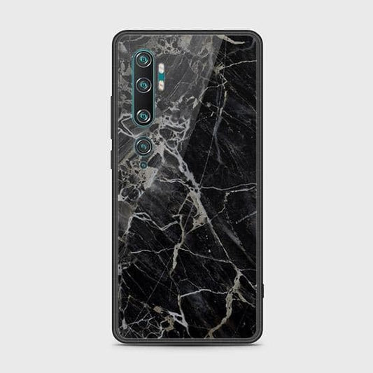 Xiaomi Mi CC9 Pro Cover - Black Marble Series - HQ Ultra Shine Premium Infinity Glass Soft Silicon Borders Case