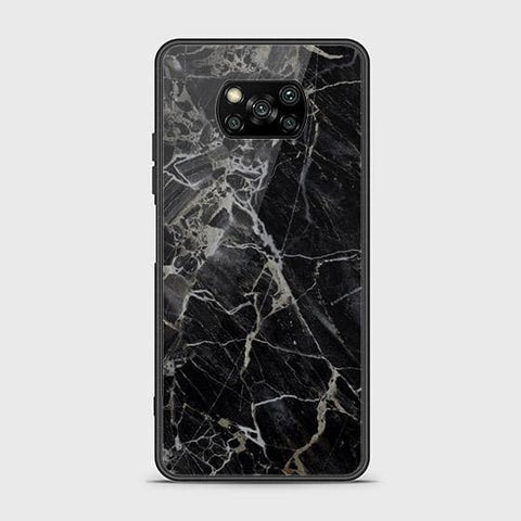 Xiaomi Poco X3 Cover - Black Marble Series - HQ Ultra Shine Premium Infinity Glass Soft Silicon Borders Case