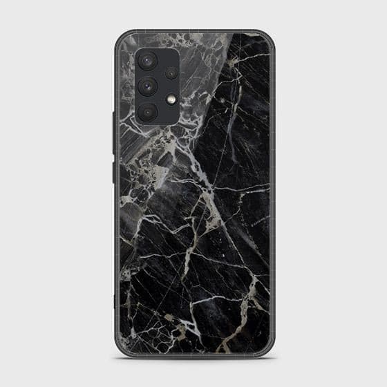 Samsung Galaxy A32 4G Cover - Black Marble Series - HQ Ultra Shine Premium Infinity Glass Soft Silicon Borders Case SuccessActive