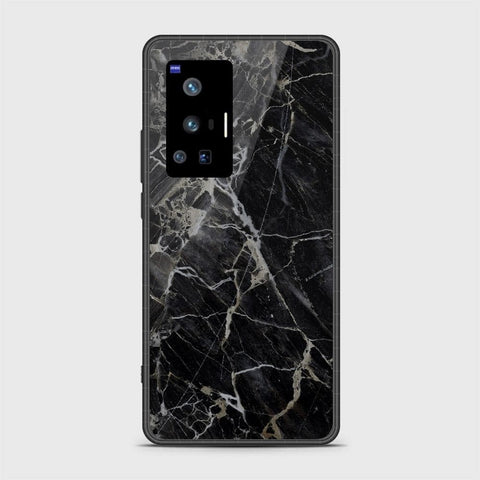 Vivo X70 Pro Cover - Black Marble Series - HQ Ultra Shine Premium Infinity Glass Soft Silicon Borders Case