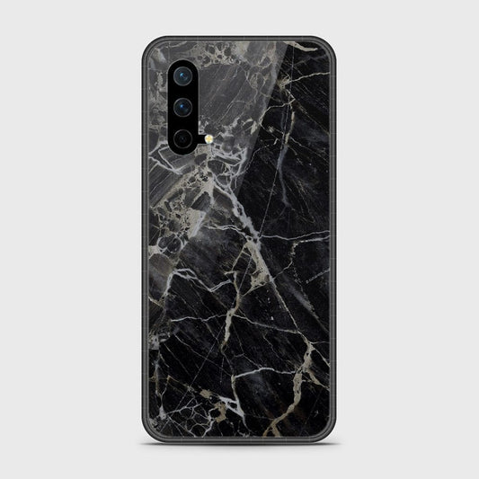 OnePlus Nord CE Cover- Black Marble Series - HQ Ultra Shine Premium Infinity Glass Soft Silicon Borders Case