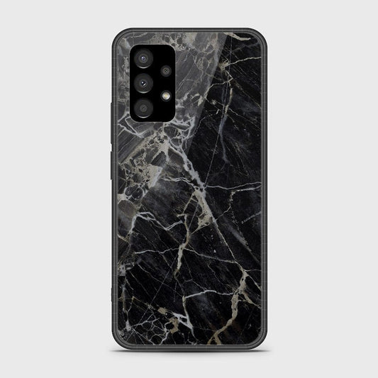 Samsung Galaxy A73 5G Cover- Black Marble Series - HQ Ultra Shine Premium Infinity Glass Soft Silicon Borders Case