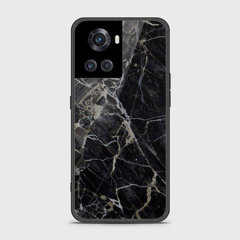 OnePlus Ace Cover- Black Marble Series - HQ Ultra Shine Premium Infinity Glass Soft Silicon Borders Case