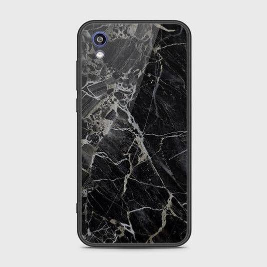 Honor 8S 2020 Cover - Black Marble Series - HQ Ultra Shine Premium Infinity Glass Soft Silicon Borders Case