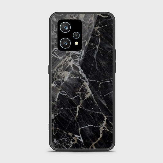 Realme 9 4G Cover- Black Marble Series - HQ Ultra Shine Premium Infinity Glass Soft Silicon Borders Case