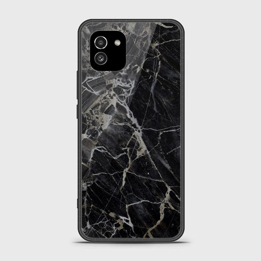 Samsung Galaxy A03 Cover- Black Marble Series - HQ Ultra Shine Premium Infinity Glass Soft Silicon Borders Case