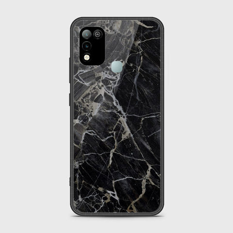 Infinix Hot 11 Play Cover- Black Marble Series - HQ Ultra Shine Premium Infinity Glass Soft Silicon Borders Case