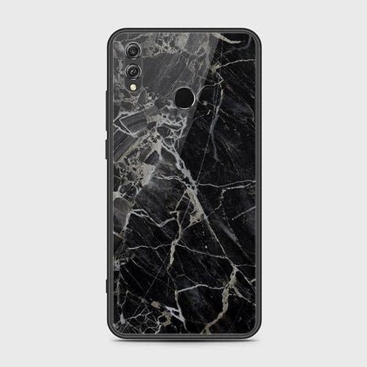 Huawei Honor 8X Cover - Black Marble Series - HQ Ultra Shine Premium Infinity Glass Soft Silicon Borders Case