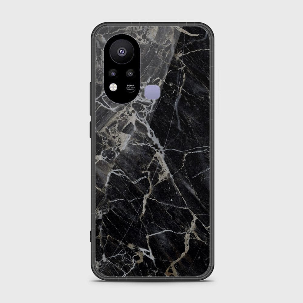 Infinix Hot 11s Cover- Black Marble Series - HQ Ultra Shine Premium Infinity Glass Soft Silicon Borders Case