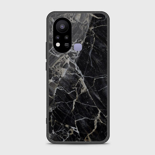 Infinix Hot 11s Cover- Black Marble Series - HQ Ultra Shine Premium Infinity Glass Soft Silicon Borders Case