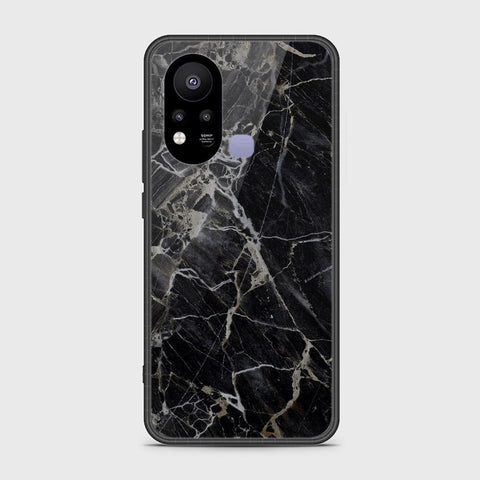 Infinix Hot 11s Cover- Black Marble Series - HQ Ultra Shine Premium Infinity Glass Soft Silicon Borders Case