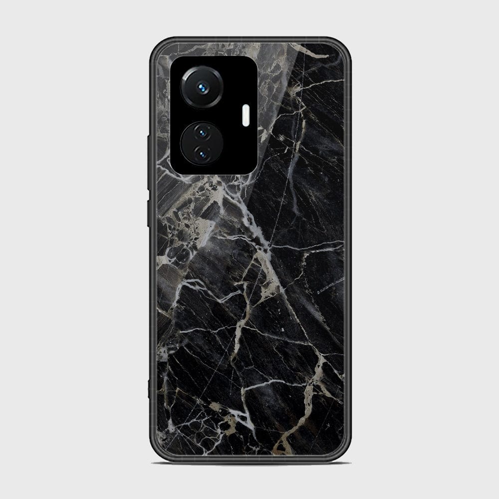 Vivo Y55 4G Cover- Black Marble Series - HQ Ultra Shine Premium Infinity Glass Soft Silicon Borders Case