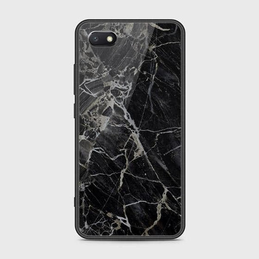 Y5 2018 Cover - Black Marble Series - HQ Ultra Shine Premium Infinity Glass Soft Silicon Borders Case