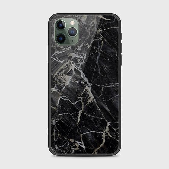 iPhone 11 Pro Cover - Black Marble Series - HQ Ultra Shine Premium Infinity Glass Soft Silicon Borders Case