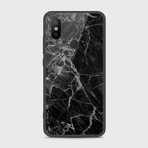 Xiaomi Mi A2 / Mi 6X Cover - Black Marble Series - HQ Ultra Shine Premium Infinity Glass Soft Silicon Borders Case