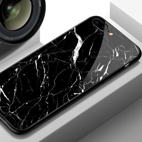 iPhone 8 Cover - Black Marble Series - HQ Ultra Shine Premium Infinity Glass Soft Silicon Borders Case