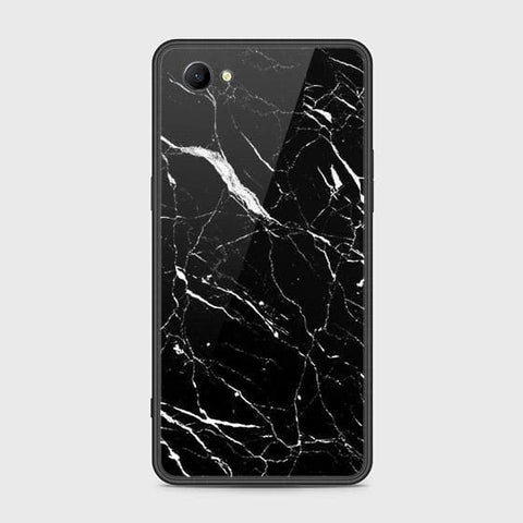 Oppo A3 Cover - Black Marble Series - HQ Ultra Shine Premium Infinity Glass Soft Silicon Borders Case