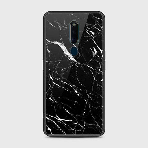 Oppo R19 Cover - Black Marble Series - HQ Ultra Shine Premium Infinity Glass Soft Silicon Borders Case