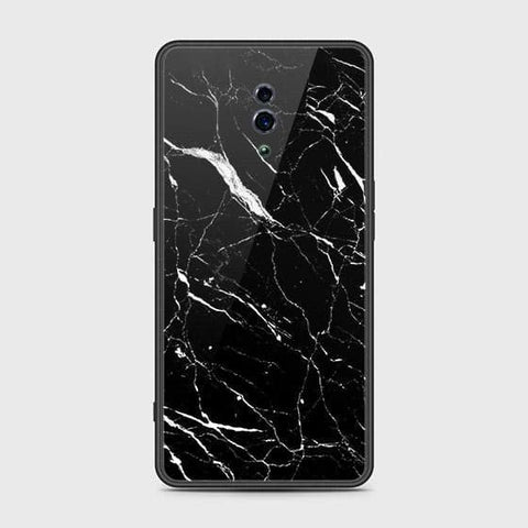 Oppo Reno Cover - Black Marble Series - HQ Ultra Shine Premium Infinity Glass Soft Silicon Borders Case