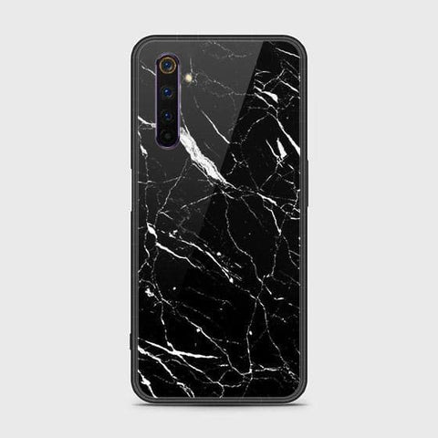 Realme 6 Pro Cover - Black Marble Series - HQ Ultra Shine Premium Infinity Glass Soft Silicon Borders Case