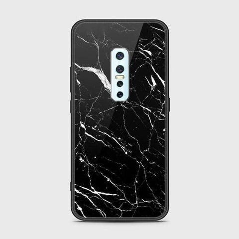 Vivo V17 Pro Cover - Black Marble Series - HQ Ultra Shine Premium Infinity Glass Soft Silicon Borders Case