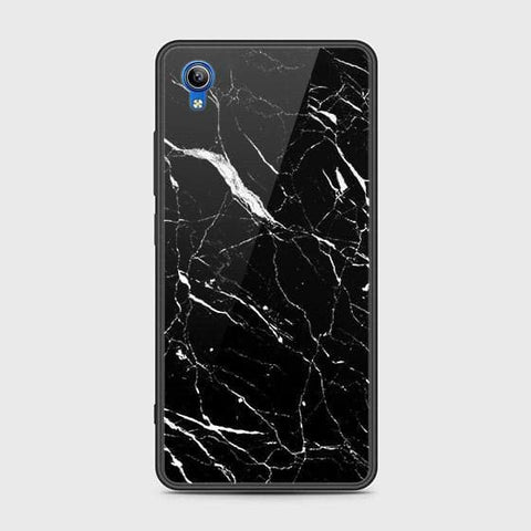 Vivo Y91C Cover - Black Marble Series - HQ Ultra Shine Premium Infinity Glass Soft Silicon Borders Case