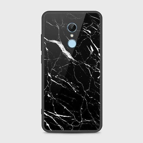Xiaomi Redmi Note 5 / Redmi 5 Plus Cover - Black Marble Series - HQ Ultra Shine Premium Infinity Glass Soft Silicon Borders Case