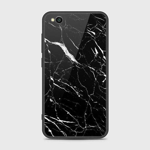 Xiaomi Redmi Go Cover - Black Marble Series - HQ Ultra Shine Premium Infinity Glass Soft Silicon Borders Case