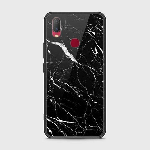 Vivo Y11 2019 Cover - Black Marble Series - HQ Ultra Shine Premium Infinity Glass Soft Silicon Borders Case